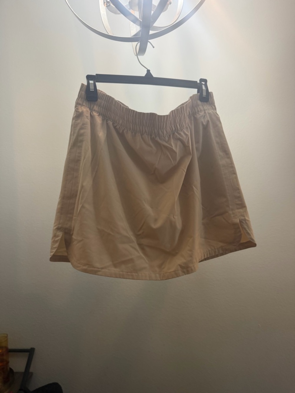 DSG Neutral Beige Elastic Waist A-Line Skirt